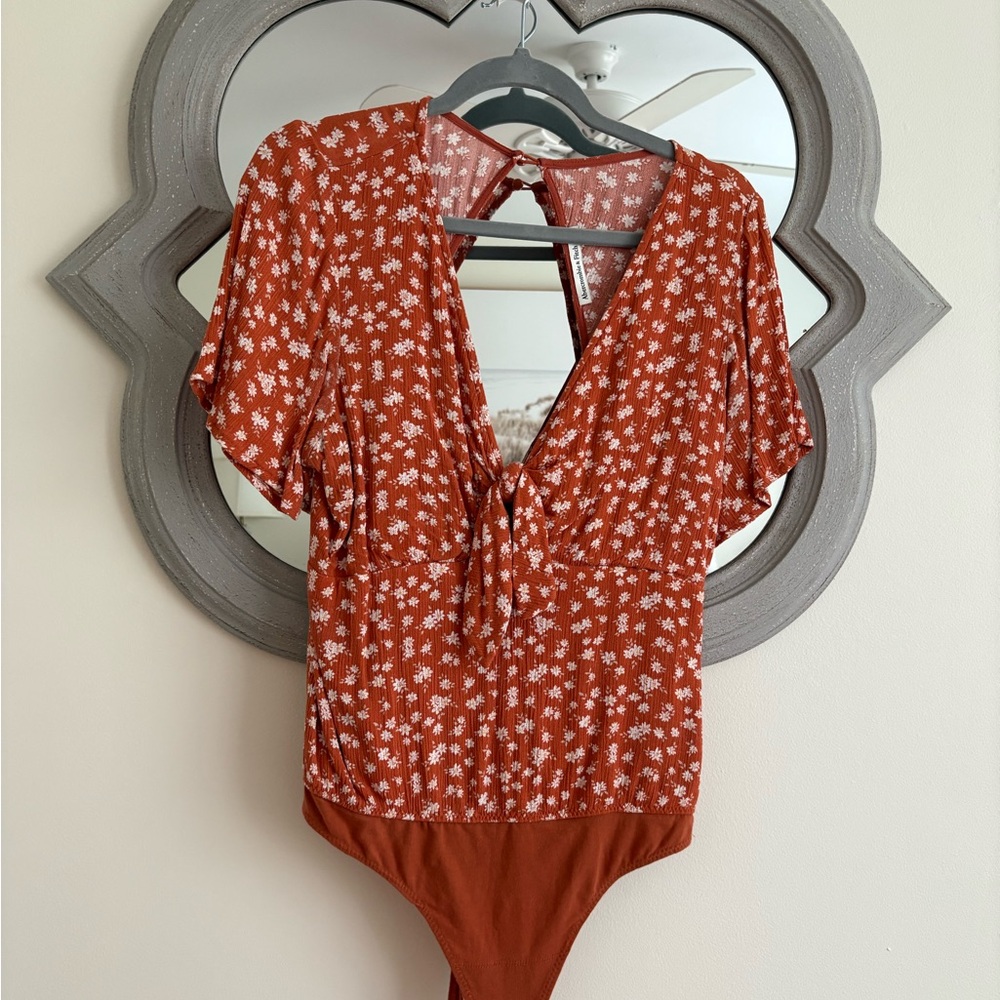 Rust Floral Bodysuit